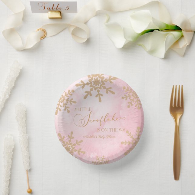 Bols En Carton Un petit Baby shower de Wonderland Winter Flocon d (Mariage)