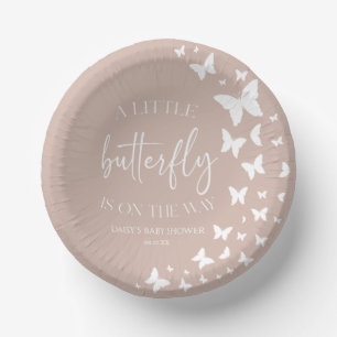 Bols En Carton Un Petit Papillon Se Trouve Sur Le Chemin Du Baby 