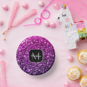 Bols En Carton Violet rose ombre faux parties scintillant scintil