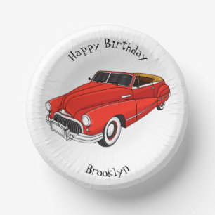 Bols En Carton Voiture rouge classique de 1948
