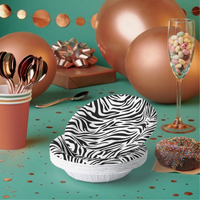 Bols En Carton Zebra Poster de animal Party Paper Bowl (Multi)