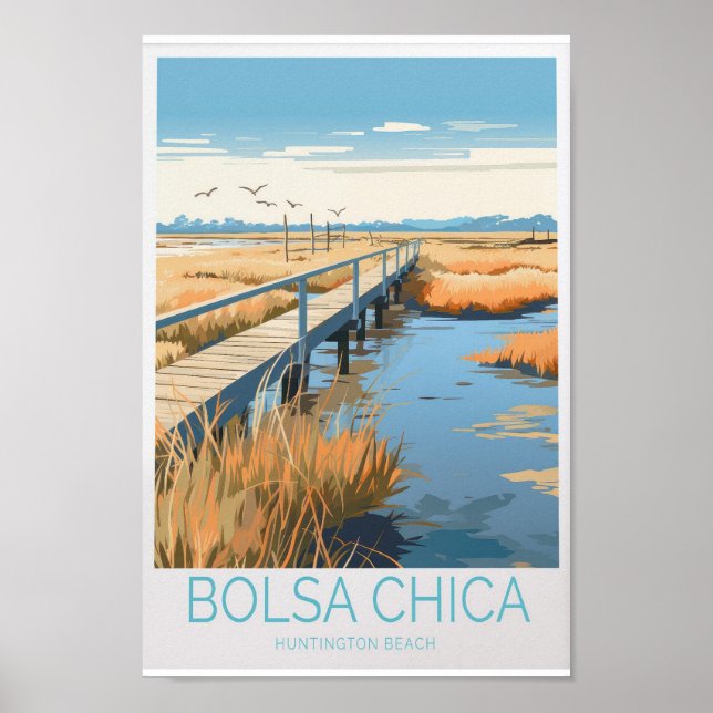 Bolsa Chica Travel Poster - California State Beach (Front)
