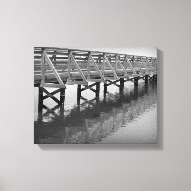 Bolsa Chica Wetlands Bridge Wrapped Canvas (Front)