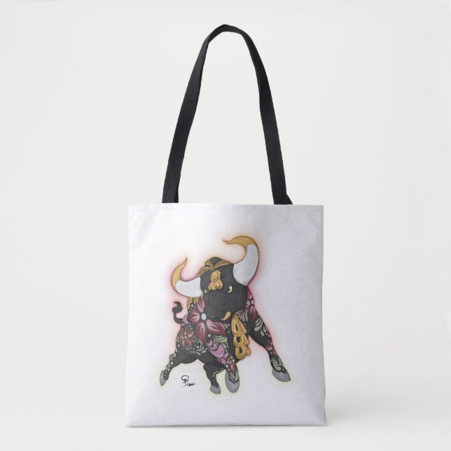 Bolsa De Tela  Handbag Torito De Pucará (Front)