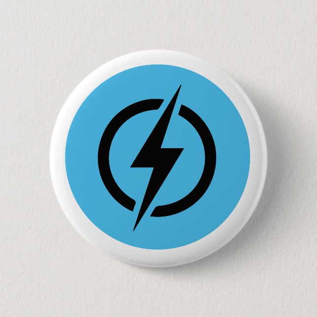 Bolt Blue Logo 2 Inch Round Button (Front)