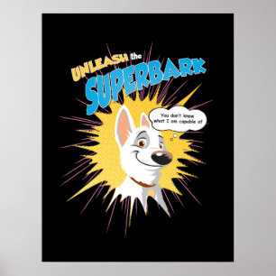 Bolt "unleash the superbark" thought bubble Disney Poster