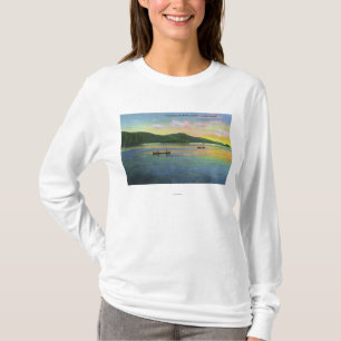 Bolton Landing View of Couples Canoeing T-Shirt