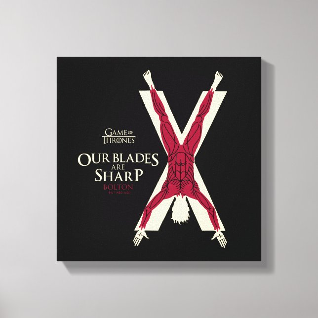 Bolton Sigil - Our Blades Are Sharp Canvas Print (Front)