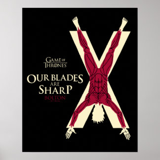 Bolton Sigil - Our Blades Are Sharp Poster