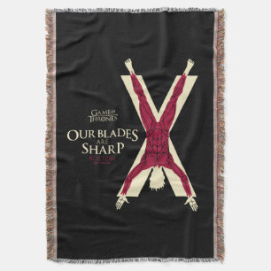 Bolton Sigil - Our Blades Are Sharp Throw Blanket