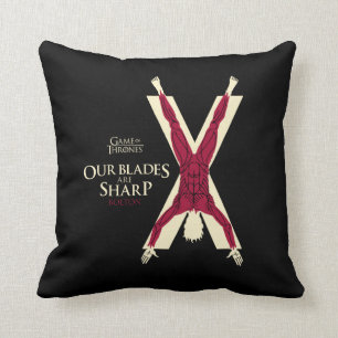 Bolton Sigil - Our Blades Are Sharp Throw Pillow