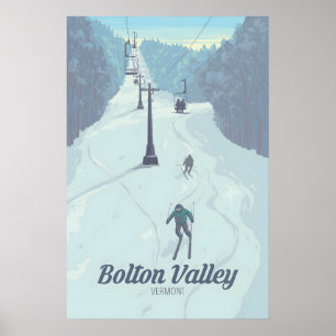 Bolton Valley Vermont USA Ski Resort Travel Poster