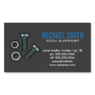 Bolts Screws Magnetic Business Card