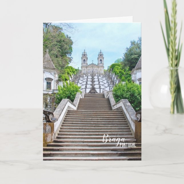 Bom Jesus Braga Sanctuary photo, with prayer Note Card (Front)