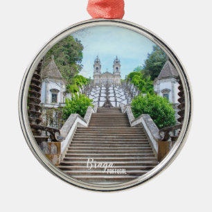 Bom Jesus Catholic Sanctuary photo, Braga,Portugal Metal Ornament