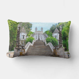 Bom Jesus do Monte Sanctuary in Braga, Portugal Lumbar Pillow