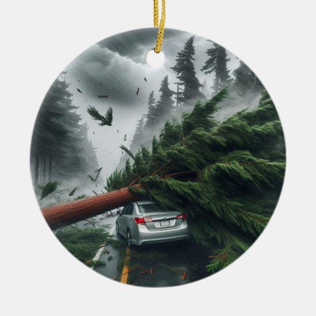 Bomb Cyclone Car 2 Ceramic Ornament (Front)
