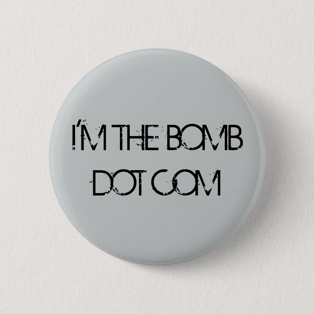 BOMB DOT COM Button (Front)