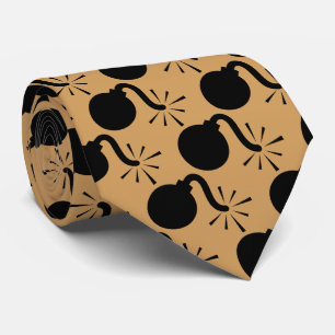 Bomb gold background tie