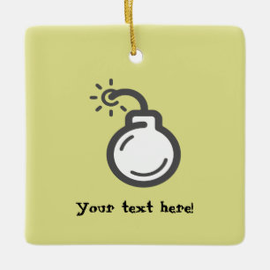 Bomb Icon Ceramic Ornament