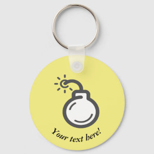 Bomb Icon Keychain