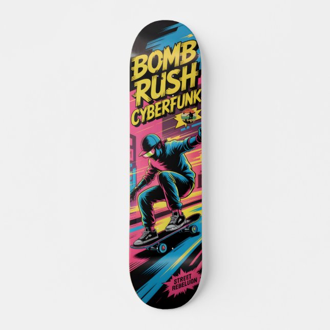 Bomb Rush Cyberfunk Skateboard (Front)