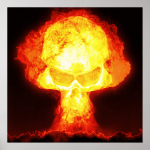 Bomb with Skull Poster