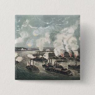 Bombardment and Capture of Island No.10 2 Inch Square Button