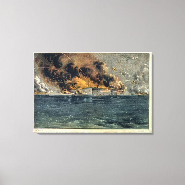 Bombardment of Fort Sumter Canvas Print (Front)