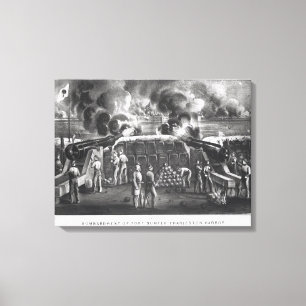 Bombardment of Fort Sumter, Charleston Harbour Canvas Print