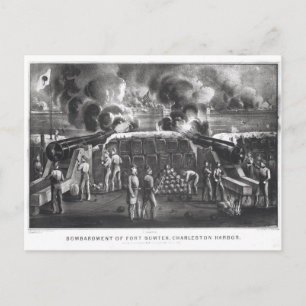 Bombardment of Fort Sumter, Charleston Harbour Postcard