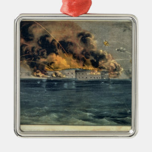 Bombardment of Fort Sumter Metal Ornament