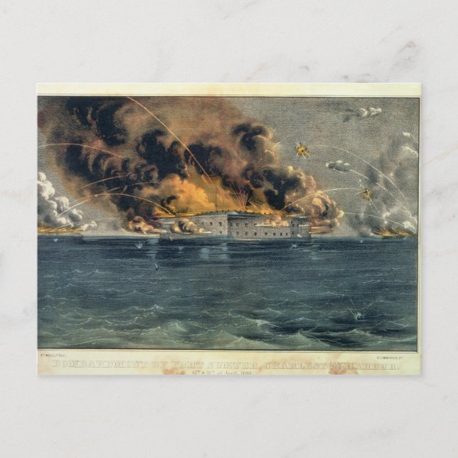 Bombardment of Fort Sumter Postcard (Front)