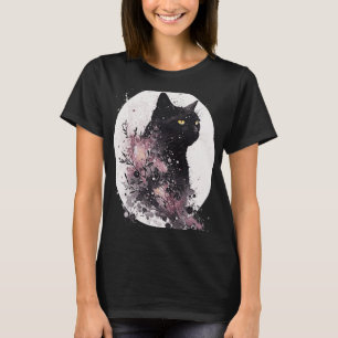 Bombay Cat Japanese Cherry Blossom Watercolor Cat  T-Shirt