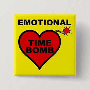 Bombe à Temps Émotionnelle Badge Bouton Drôle Épin