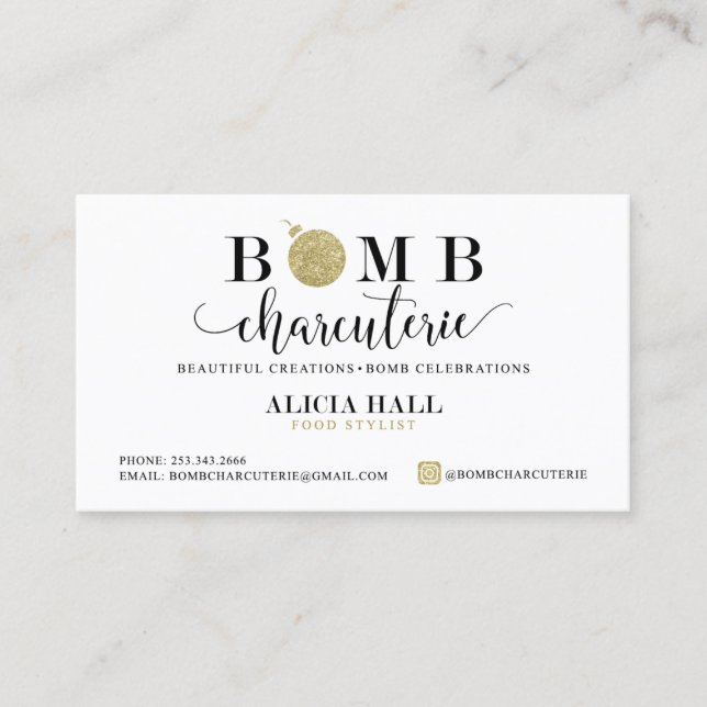 Bombe Charcuterie Cartes Personnalisées | Non modi (Devant)