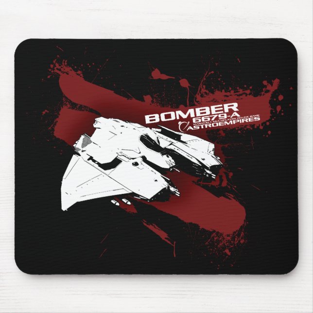 Bomber black mouse pad (Front)