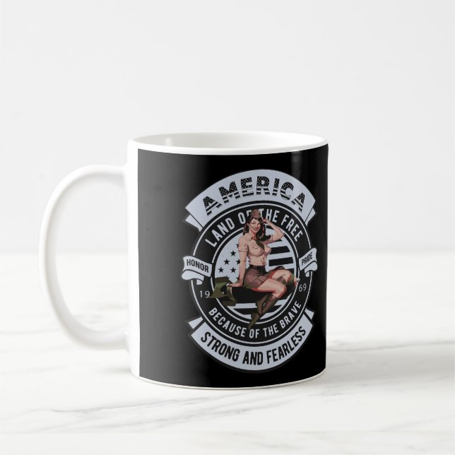 Bomber Girl Pin-Up Coffee Mug (Left)
