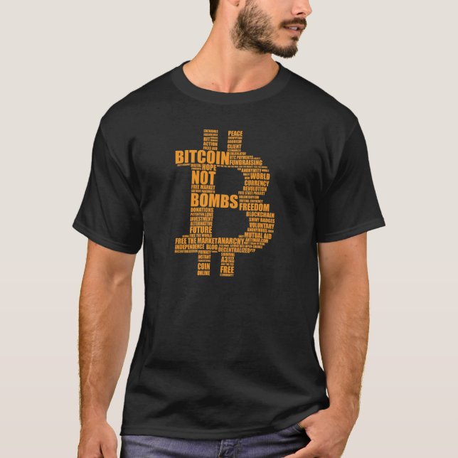 Bombes de Bitcoin pas - T-shirt noir de nuage (Devant)