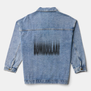 Bomboclaat Blurred Effect Typography Reggae Denim Jacket