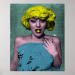 Bombshell POP Art Poster<br><div class="desc">Purchase the blonde bombshell poster to hang in your home to bring a little colour.</div>