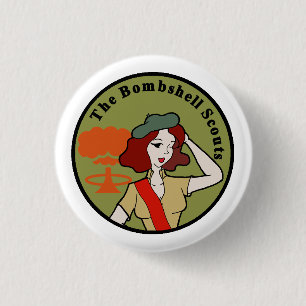 Bombshell Scout logo badge 1 Inch Round Button