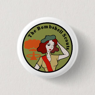Bombshell Scout logo badge 1 Inch Round Button