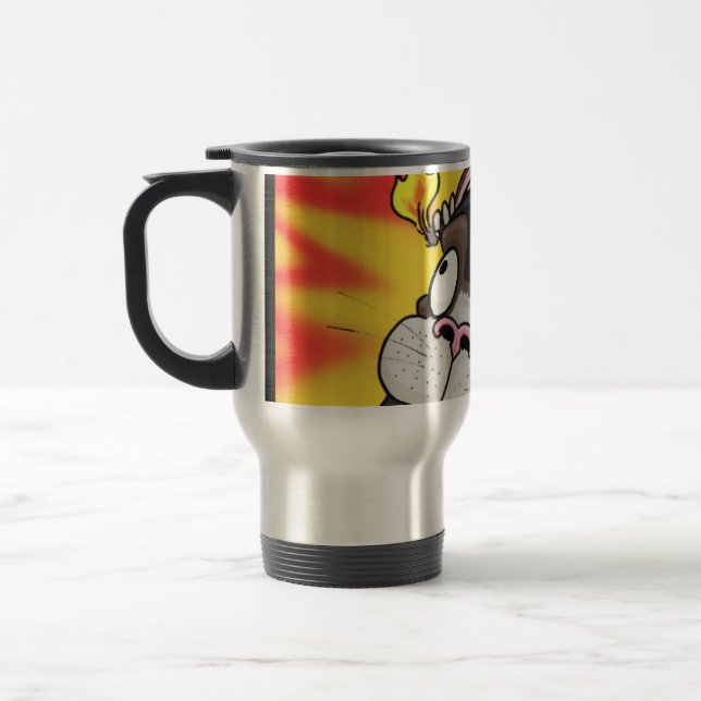Bombunny Panics!! Travel Mug (Left)