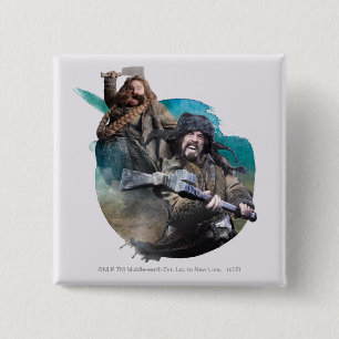 Bombur and Bofur 2 Inch Square Button