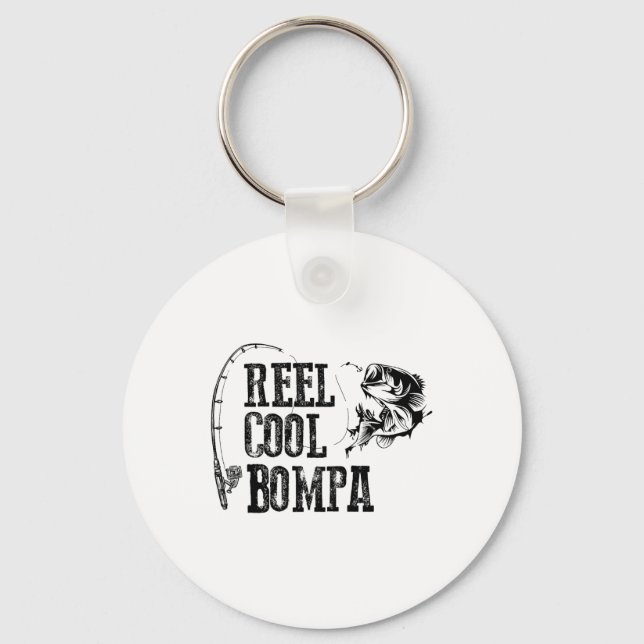 Bompa Fishing Reel Cool Bompa Funny Gift  Keychain (Front)