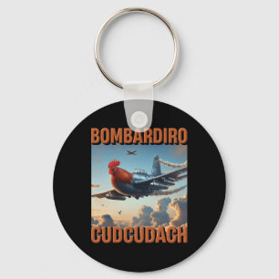 Bomrdiro Cudcudach Italian Brainrot Plane Rooster  Keychain