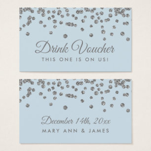 Bon à boire Silver Faux Parties scintillant Confet