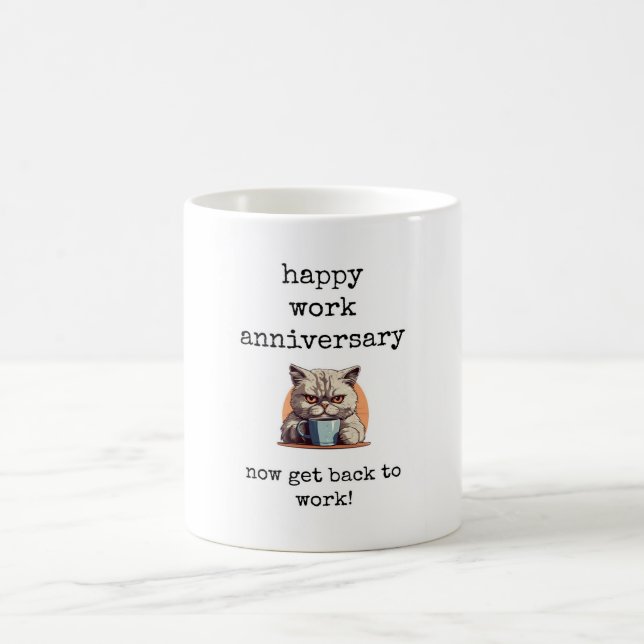 Bon Anniversaire De Travail, Cadeau Coworker, Mug  (Centre)
