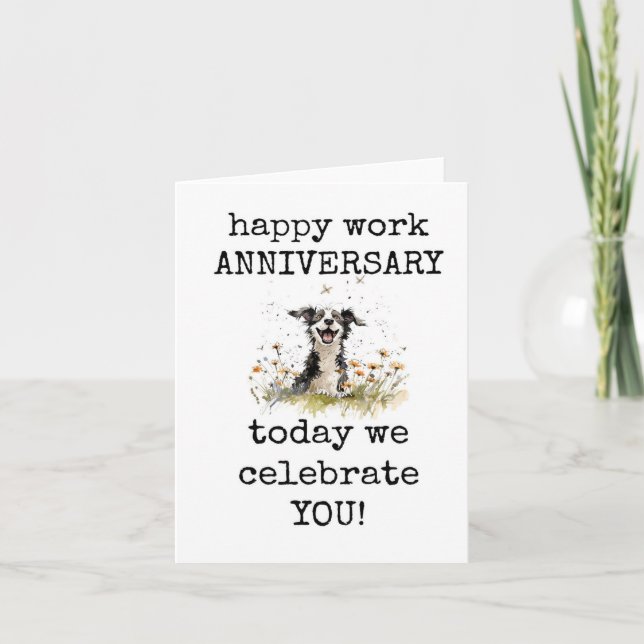 Bon Anniversaire De Travail, Célébrez-Vous, Carte  (Devant)